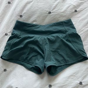 Teal lululemon shorts